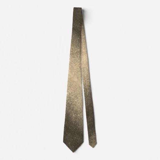 Moderner Vatertag Hochzeit Gold Glitzer Glitzern Krawatte (Vorderseite)