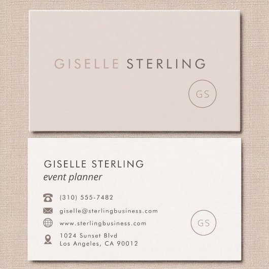 Moderner Veranstaltungsplaner Rosa Minimalistisch Visitenkarte