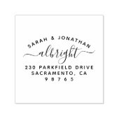 Moderner Verheirateter Kurvtext - Rücksendeadresse Permastempel (Design)