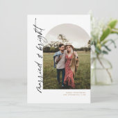 Moderner, Verheirateter und heller Neuvermählter U Einladung (Stehend Vorderseite)