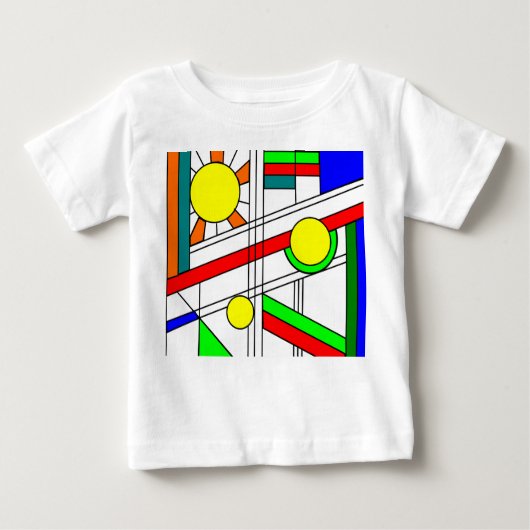 Moderner verklebter Glass-Look Baby T-shirt (Vorderseite)