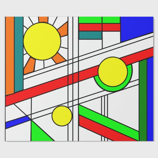 Moderner verklebter Glass-Look Geschenkpapier (Flach)