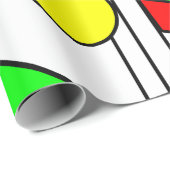 Moderner verklebter Glass-Look Geschenkpapier (Rolleneckpunkt)