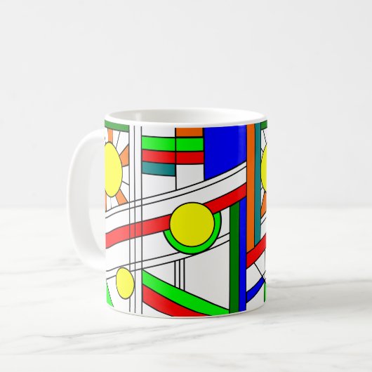 Moderner verklebter Glass-Look Kaffeetasse (Vorderseite Links)