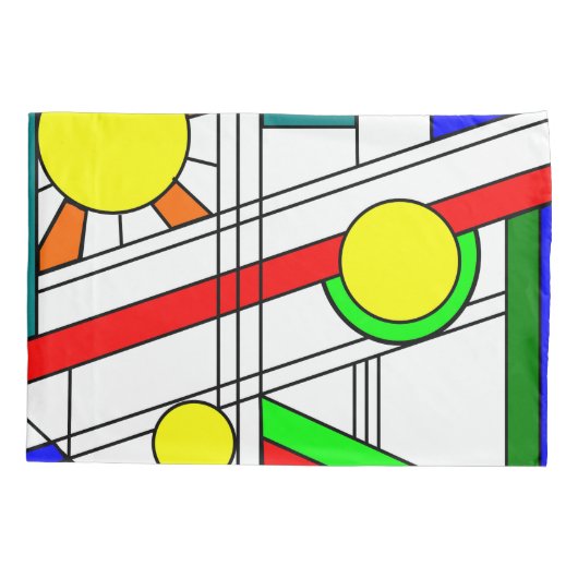 Moderner verklebter Glass-Look Kissenbezug (Rückseite)