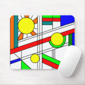 Moderner verklebter Glass-Look Mousepad (Mit Mouse)