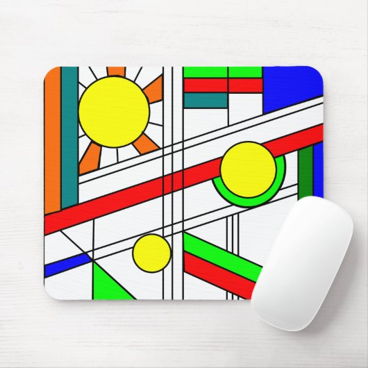 Moderner verklebter Glass-Look Mousepad (Mit Mouse)