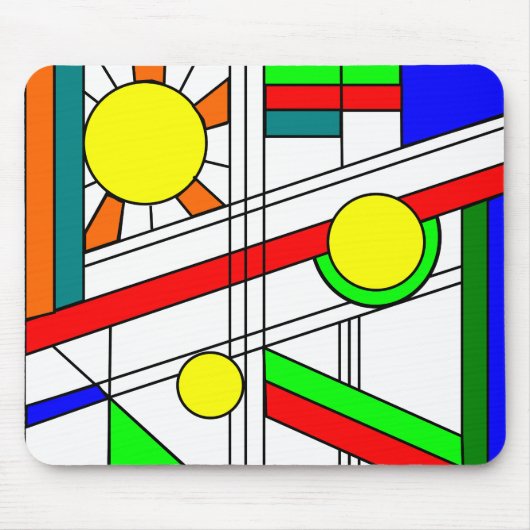 Moderner verklebter Glass-Look Mousepad (Vorne)