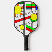 Moderner verklebter Glass-Look Pickleball Schläger (Vorderseite)