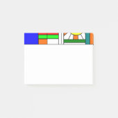 Moderner verklebter Glass-Look Post-it Klebezettel (Vorderseite)