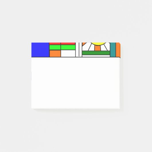 Moderner verklebter Glass-Look Post-it Klebezettel (Vorderseite)