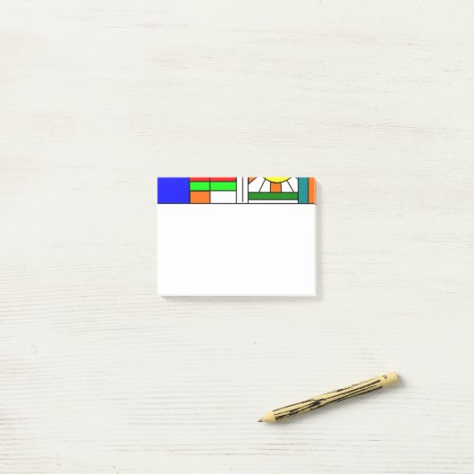 Moderner verklebter Glass-Look Post-it Klebezettel (Auf Schreibtisch)