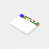 Moderner verklebter Glass-Look Post-it Klebezettel (angewinkelt)