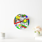 Moderner verklebter Glass-Look Runde Wanduhr (Zuhause)