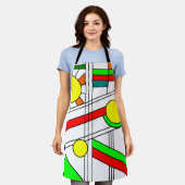 Moderner verklebter Glass-Look Schürze (Getragen)