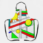 Moderner verklebter Glass-Look Schürze (Vorderseite)