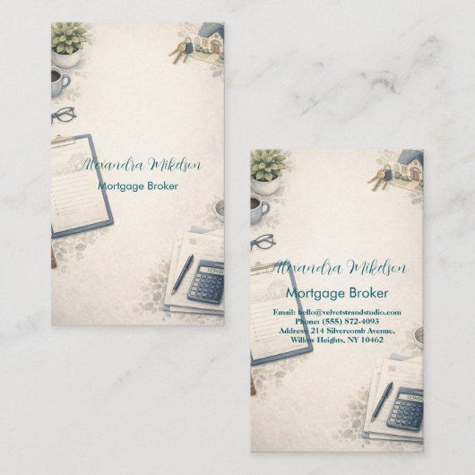 Moderner Versicherungsberater-Experte  Visitenkarte (Vorne/Hinten)
