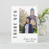 Moderner vertikaler Abschluss für einfaches Foto Dankeskarte (Stehend Vorderseite)