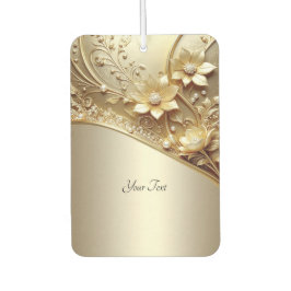 Moderner verzierter goldener Blumenluftreiniger Autolufterfrischer