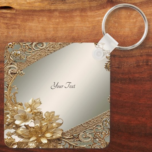 Moderner Verzierter Schlüsselanhänger (Rückseite)