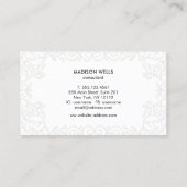 Moderner Verzierter Schwarzer Rahmen Visitenkarte (Rückseite)