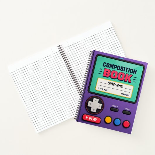 Moderner Videospiel-Controller Benutzerdefinierter Notizblock (Innenseite)