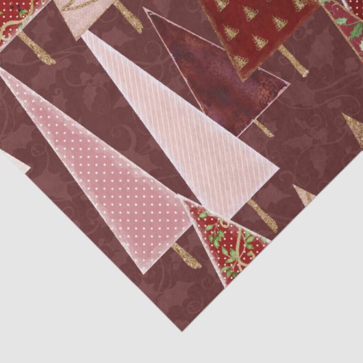 Moderner Viktorianischer Weihnachtsbaum Gold Burgu Seidenpapier (Detail)