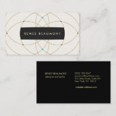 Moderner Vintag-Beaded-Gold-Wire-Designer Visitenkarte (Vorne/Hinten)