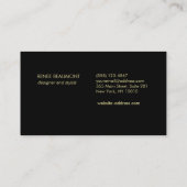 Moderner Vintag-Beaded-Gold-Wire-Designer Visitenkarte (Rückseite)