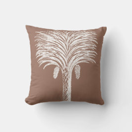 Moderner Vintag-brauner Palmenbaum Kissen