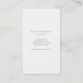 Moderner Vintag rosa Goldener Salon Wellness-Cente Visitenkarte (Rückseite)