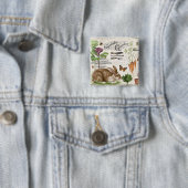 Moderner Vintage-Französischer-Garten-Hase Button (Beispiel)