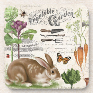 Moderner Vintage Französischer Gartenhase Getränkeuntersetzer