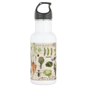 moderner vintage französischer Gemüsegarten Edelstahlflasche