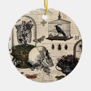 Moderner Vintage-Halloween-Garten Keramik Ornament