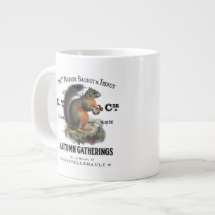 moderner vintage Herbst Eichhörnchen Jumbo-Tasse