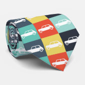 Moderner Vintage-Schachbrett-Mini-Cooper Krawatte (Gerollt)