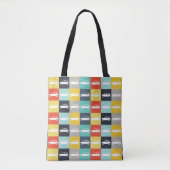 Moderner Vintage-Schachbrett-Mini-Cooper Tasche (Vorderseite)