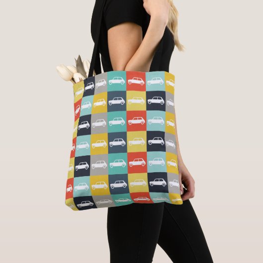 Moderner Vintage-Schachbrett-Mini-Cooper Tasche (Von Nahem)