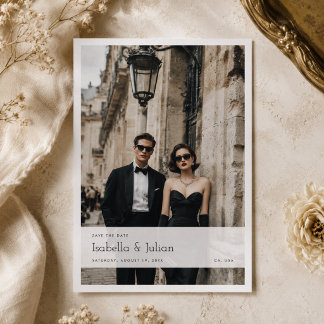 Moderner Vintage-Stil | Ein Foto Save-the-Date Save The Date