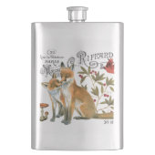 moderner vintage wald-fuchs flachmann (Vorderseite)