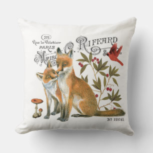 moderner vintage Wald Fuchs Kissen