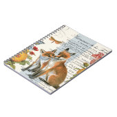 Moderner vintage Wald Fuchs Notizblock (Linke Seite)