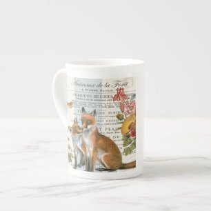 Moderner vintage Wald Fuchs Porzellantasse