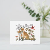 moderner vintage Wald Fuchs Postkarte (Stehend Vorderseite)