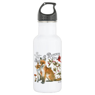 moderner vintage wald-fuchs trinkflasche