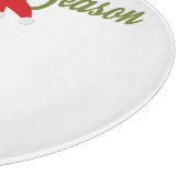moderner vintage-weihnachts-waldkauz schneidebrett (Ecke)