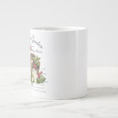 Moderner Vintage-Weihnachtskardinal Jumbo-Tasse (Vorderseite)