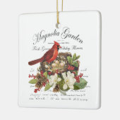 Moderner Vintage-Weihnachtskardinal Keramikornament (Links)