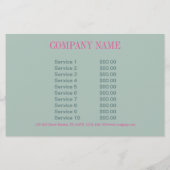 moderner Vintager aquamariner Kuchen Flyer (Hinten)